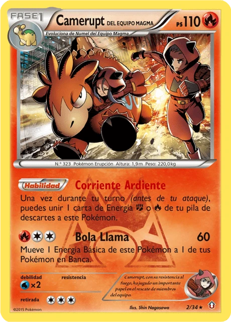 Camerupt del Equipo Magma