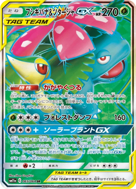 Venusaur & Snivy-GX – Holo