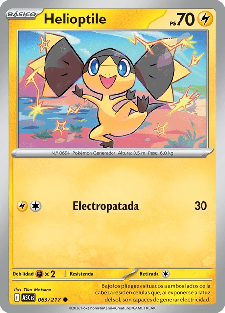Helioptile – Reverse Holo · Energy Symbol