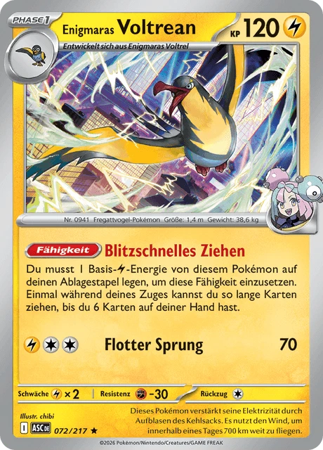 Enigmaras Voltrean – Reverse Holo · Poké Ball