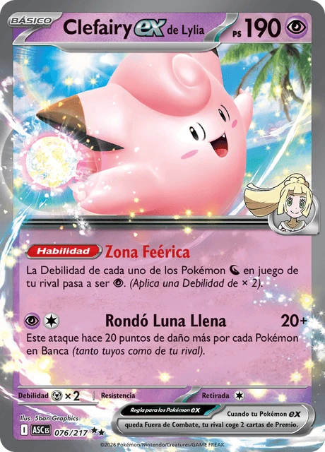 Clefairy ex de Lylia – Holo