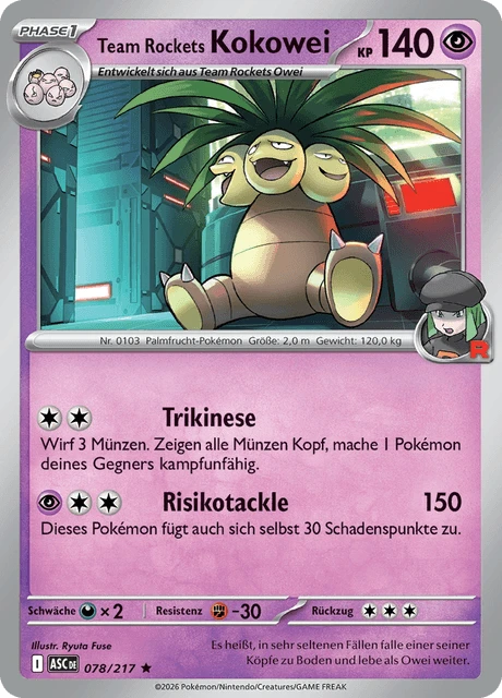 Team Rockets Kokowei – Reverse Holo · Energy Symbol