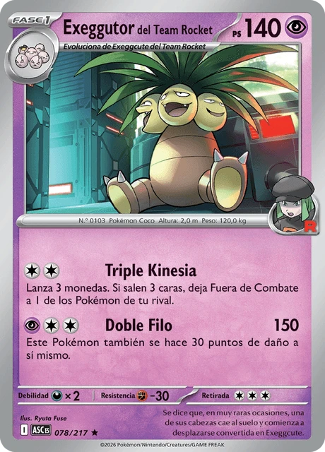Exeggutor del Team Rocket – Reverse Holo · Energy Symbol