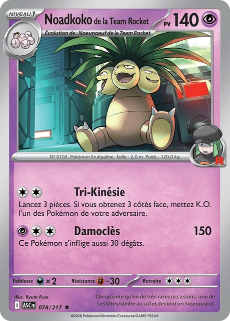 Noadkoko de la Team Rocket – Reverse Holo · Energy Symbol