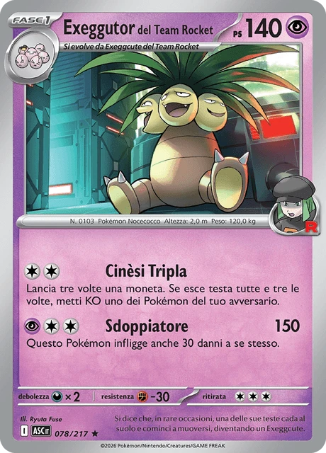 Exeggutor del Team Rocket – Reverse Holo · Energy Symbol