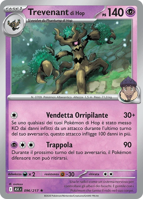 Trevenant di Hop – Reverse Holo · Poké Ball