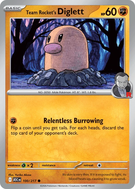 Team Rocket's Diglett – Reverse Holo · Energy Symbol