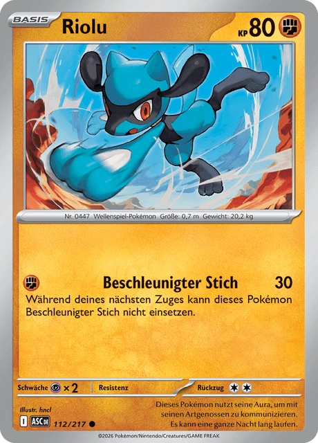 Riolu – Reverse Holo · Energy Symbol