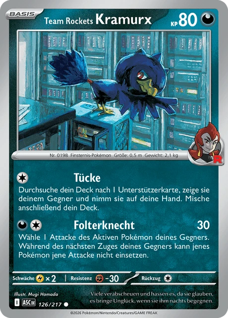 Team Rockets Kramurx – Reverse Holo · Energy Symbol