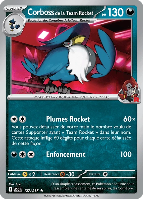 Corboss de la Team Rocket – Reverse Holo · Energy Symbol