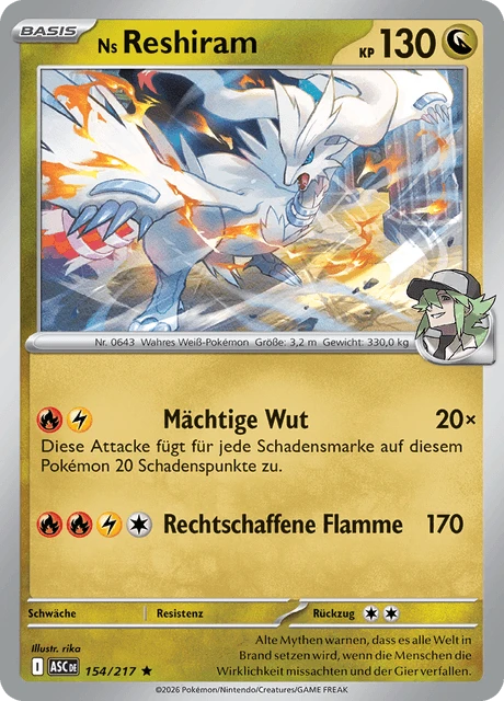 Ns Reshiram – Reverse Holo · Poké Ball