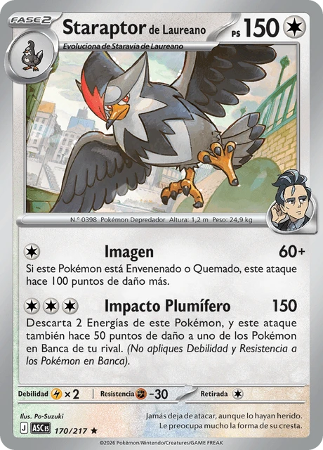 Staraptor de Laureano – Reverse Holo · Poké Ball