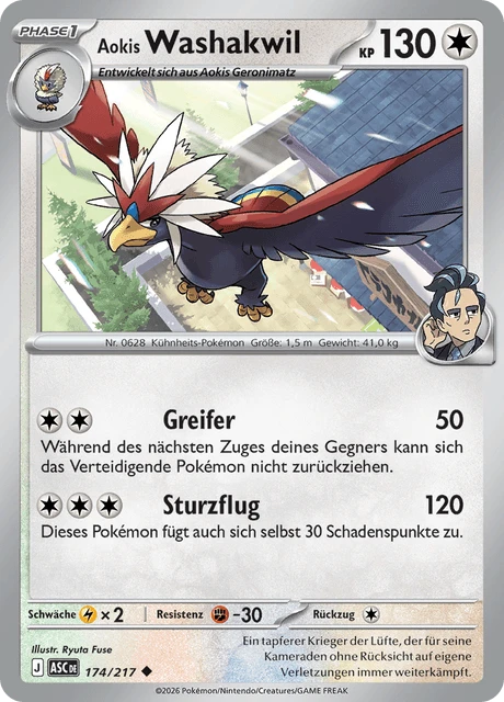 Aokis Washakwil – Reverse Holo · Poké Ball