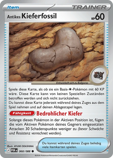 Antikes Kieferfossil – Normal