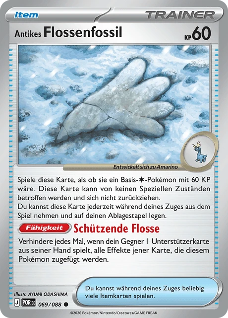 Antikes Flossenfossil – Reverse Holo