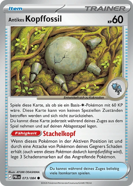 Antikes Kopffossil – Normal