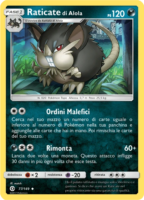 Raticate di Alola – Reverse Holo