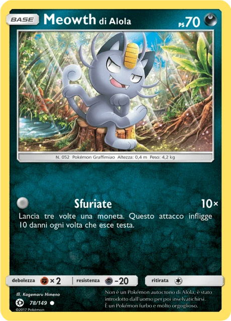 Meowth di Alola – Reverse Holo