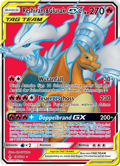 Reshiram & Glurak-GX