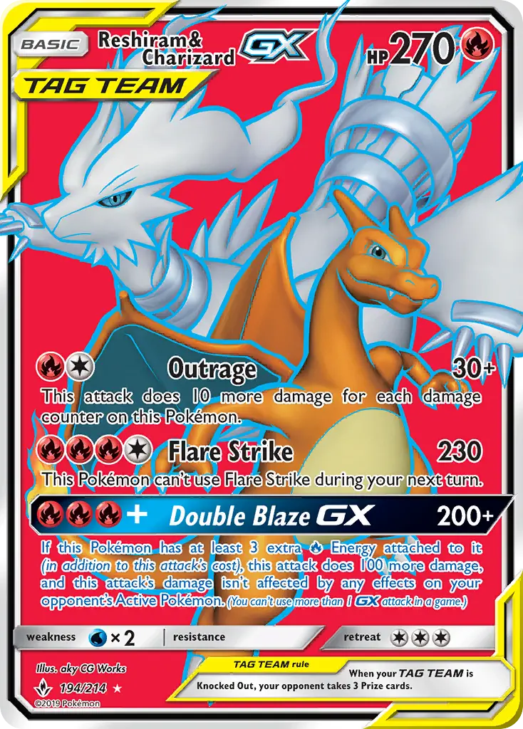 Reshiram & Charizard GX – Holo