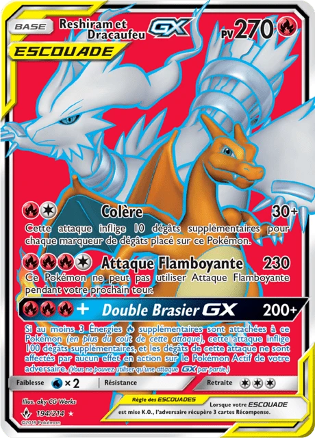 Reshiram et Dracaufeu-GX – Holo