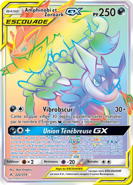 Amphinobi et Zoroark-GX – Holo
