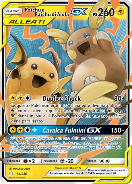 Raichu e Raichu di Alola-GX