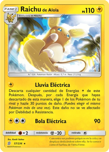 Raichu de Alola – Holo
