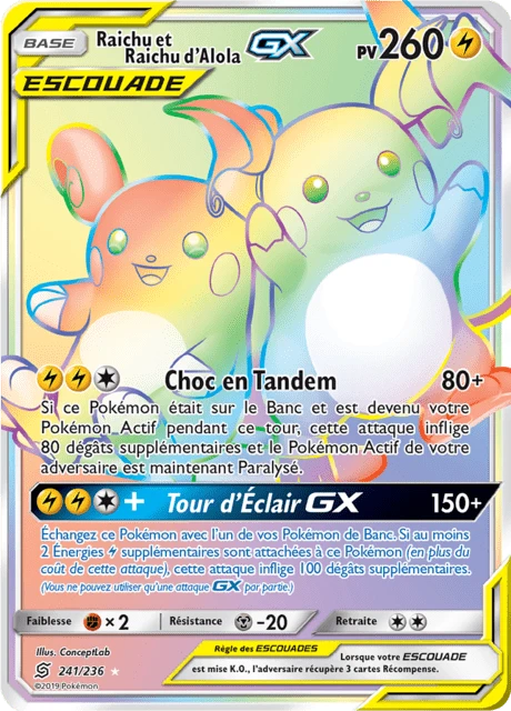 Raichu et Raichu d'Alola-GX