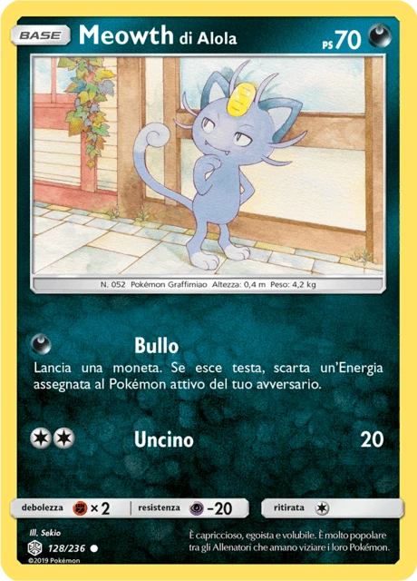 Meowth di Alola – Reverse Holo