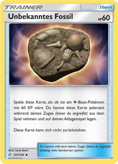 Unbekanntes Fossil – Reverse Holo