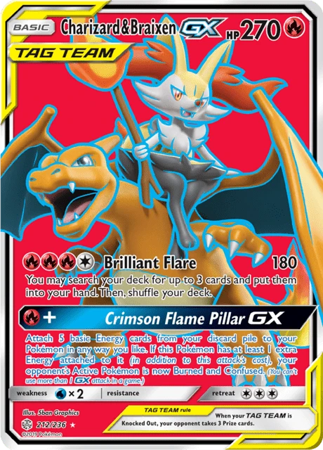 Charizard & Braixen GX – Holo