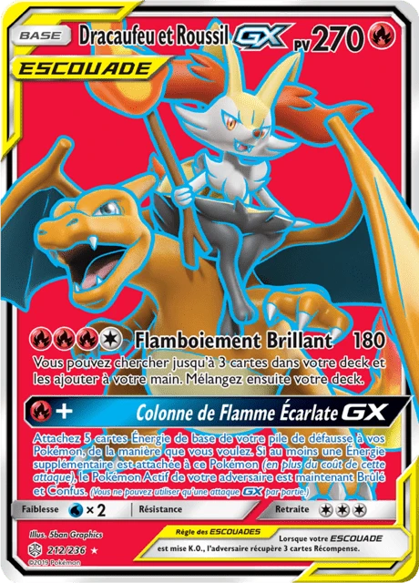 Dracaufeu et Roussil-GX – Holo