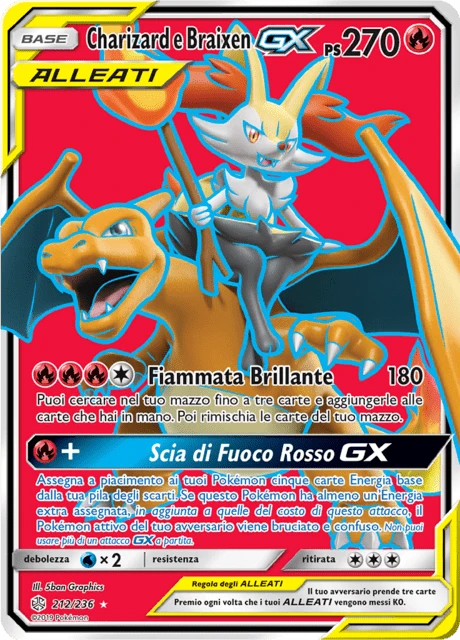 Charizard e Braixen-GX – Holo