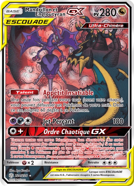 Mandrillon et Engloutyran-GX – Holo