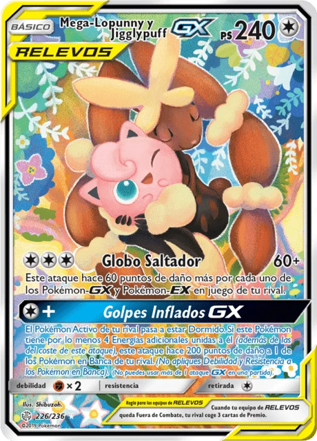 Mega-Lopunny y Jigglypuff-GX – Holo