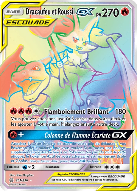 Dracaufeu et Roussil-GX – Holo