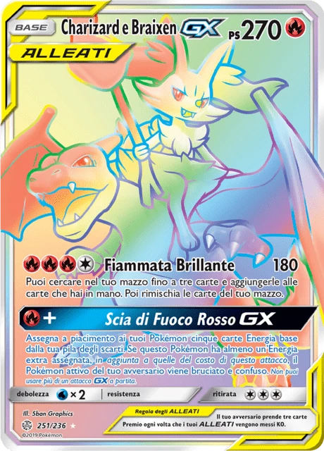 Charizard e Braixen-GX – Holo