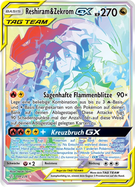 Reshiram & Zekrom-GX – Holo