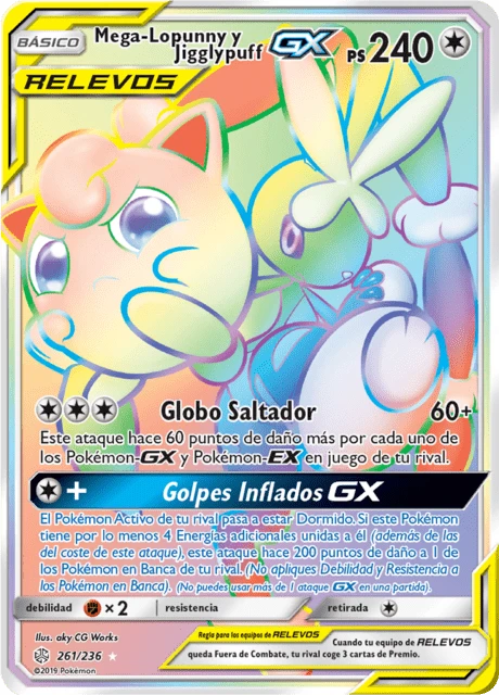 Mega-Lopunny y Jigglypuff-GX – Holo