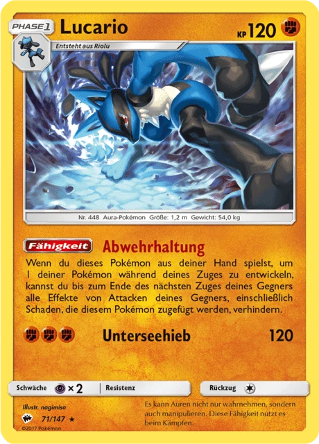 Lucario – Reverse Holo