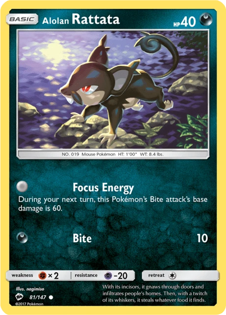 Alolan Rattata – Reverse Holo