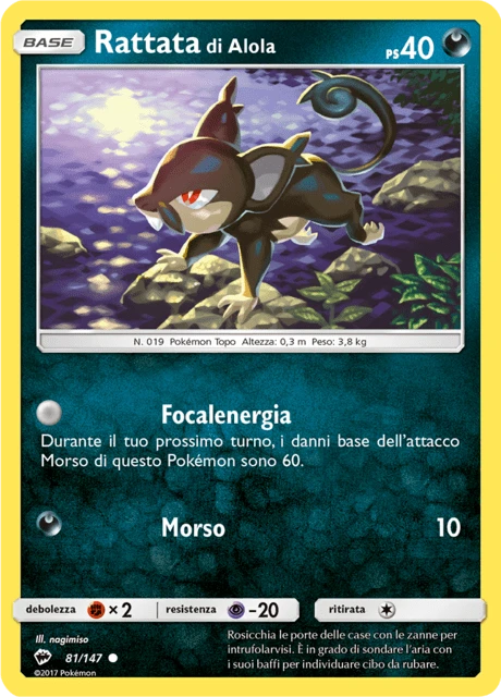 Rattata di Alola – Reverse Holo
