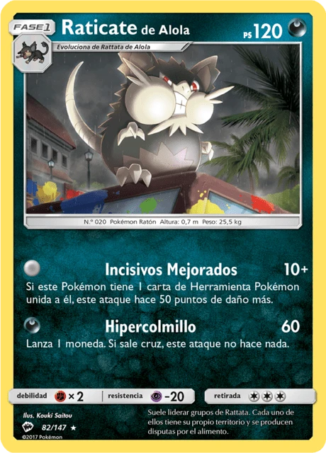 Raticate de Alola – Normal