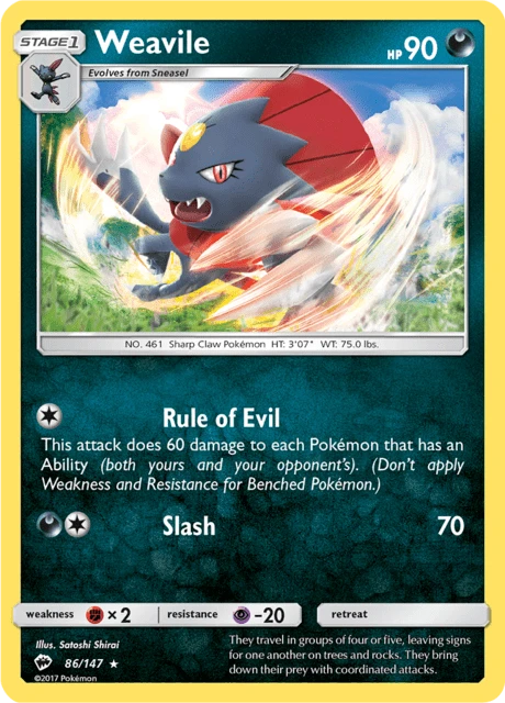 Weavile – Reverse Holo