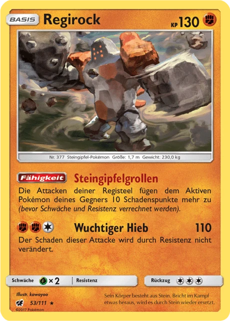 Regirock – Reverse Holo