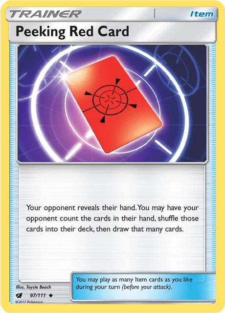 Peeking Red Card – Reverse Holo