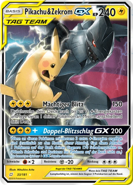 Pikachu & Zekrom-GX