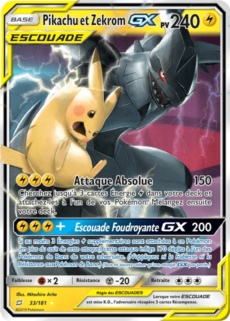 Pikachu et Zekrom-GX
