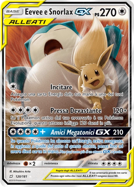 Eevee e Snorlax-GX – Holo